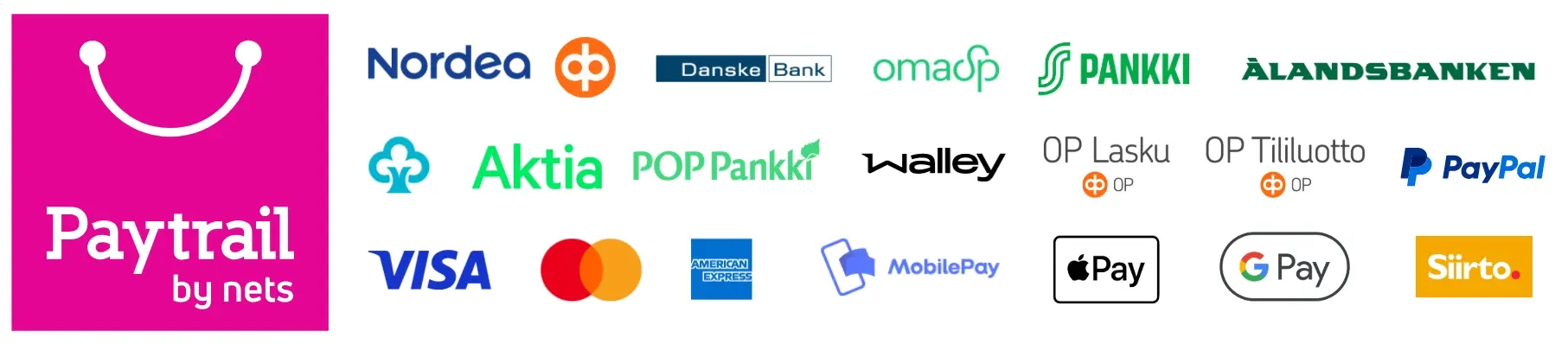 Paytrail maksuvaihtoehdot